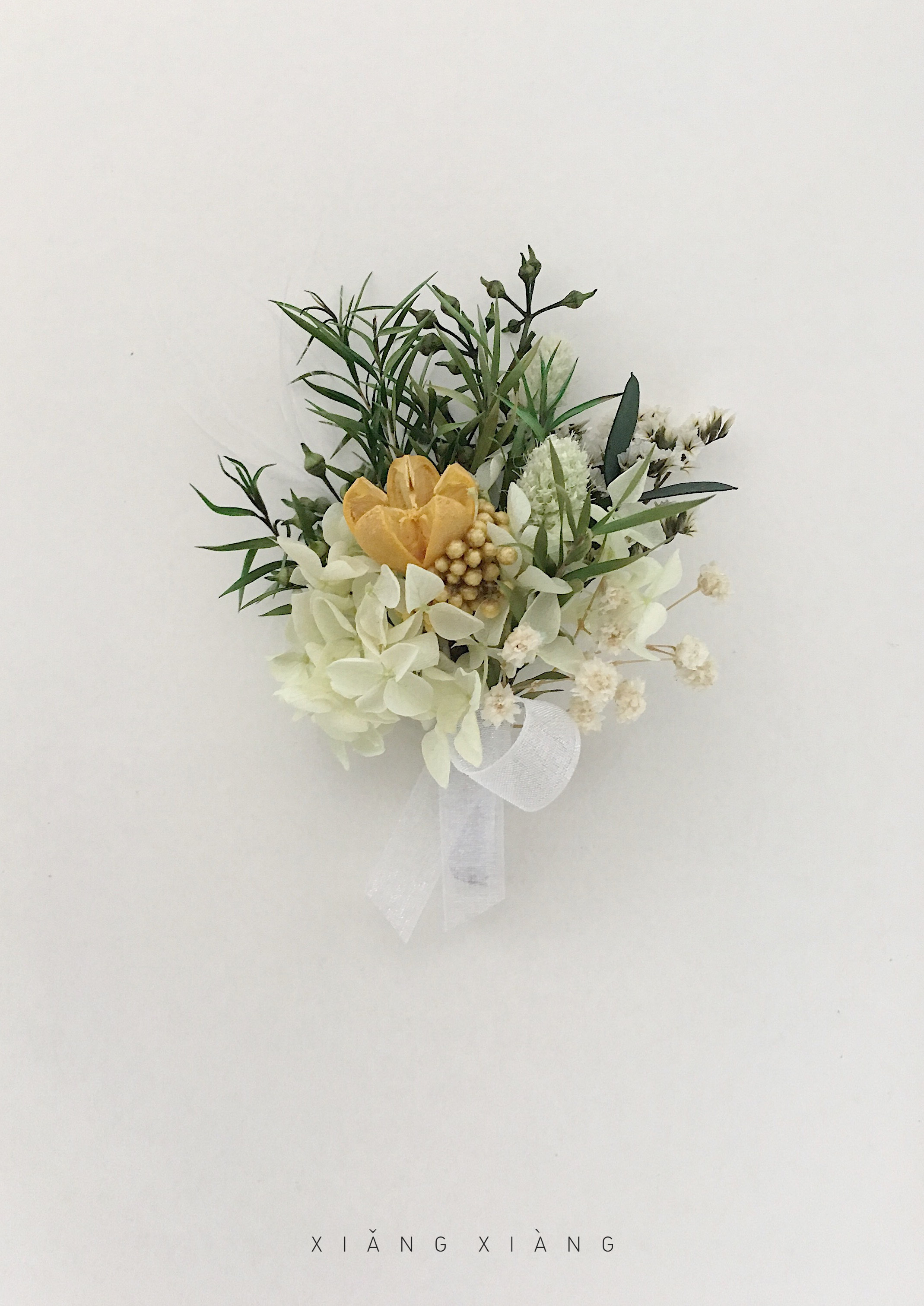 想象studio户外森系创意婚礼新郎新娘结婚胸花鲜花速递同城