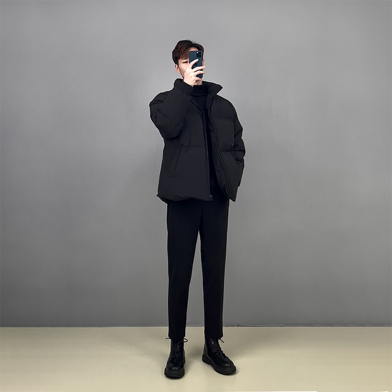 2021冬季轻熟风羽绒服男士轻薄鸭绒外套男装立领短款休闲保暖加厚