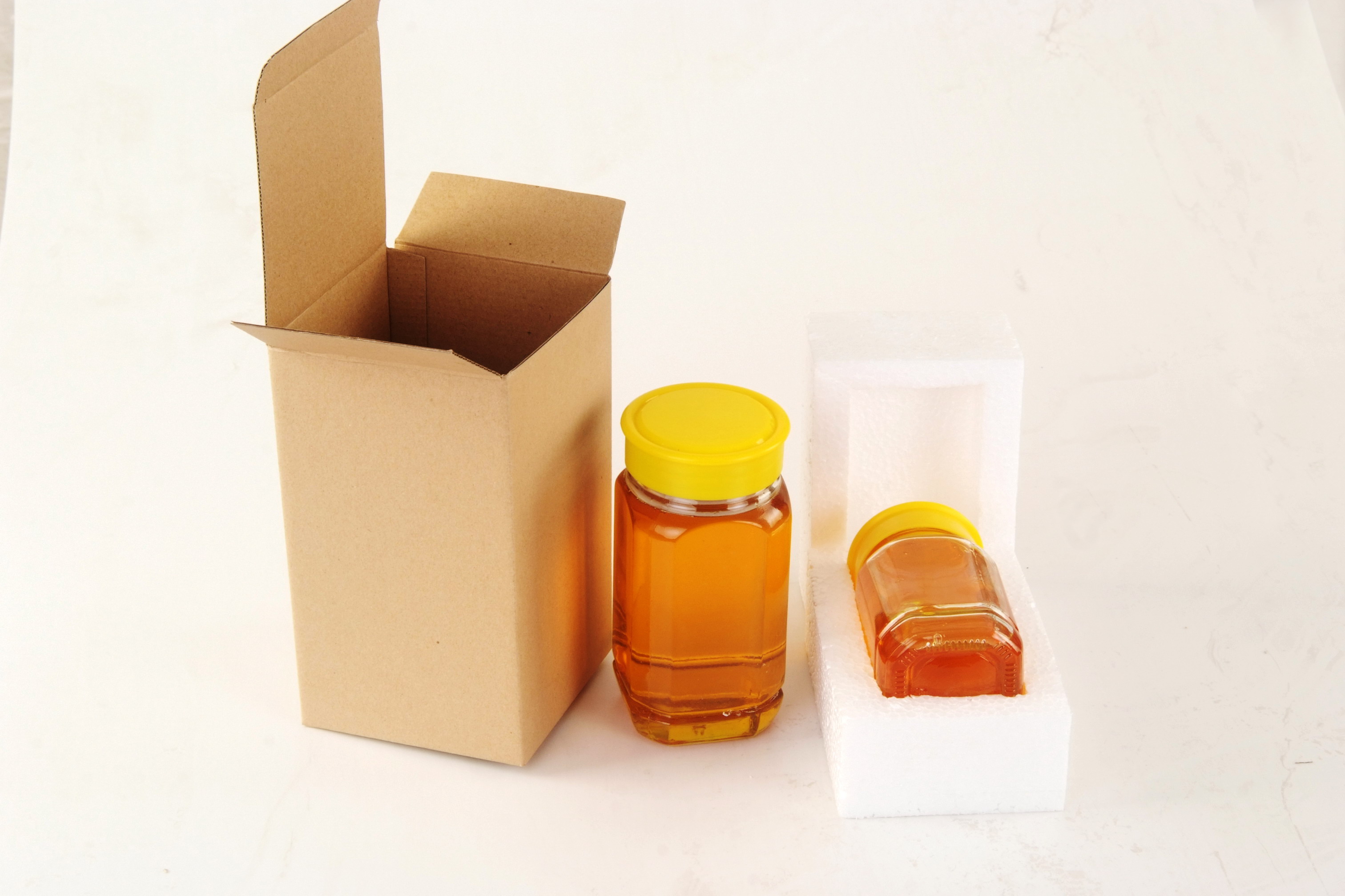 包邮大八角蜂蜜瓶一斤装蜂蜜玻璃瓶蜂蜜玻璃罐密封瓶两斤装蜂蜜瓶