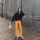 2020 autumn and winter new Korean version of the small man plus velvet thickening capless high waist short sweater women loose top ins 2020 autumn and winter new Korean version of the small man plus velvet thickening capless high waist short sweater women loose top ins