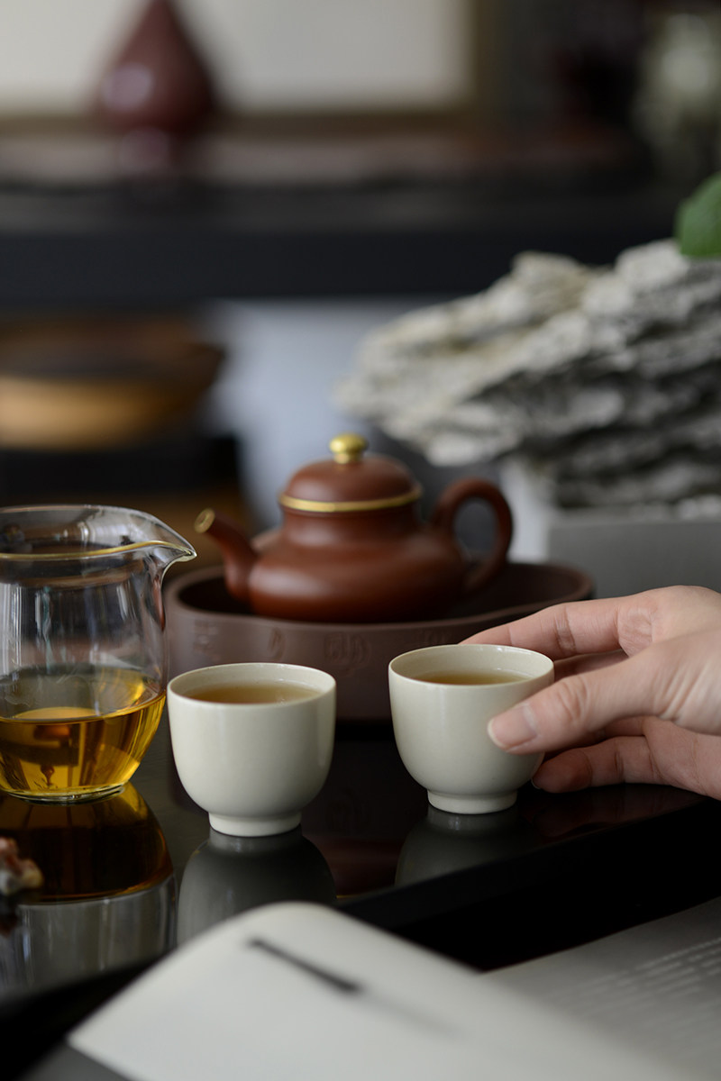 米黄草木灰陶瓷茶杯质朴茶器人文茶席日常喝茶茶杯