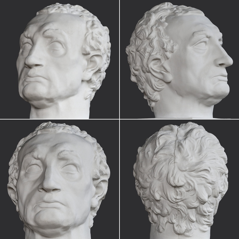 石膏50cm格达米那塔人物头像美术教具石膏像