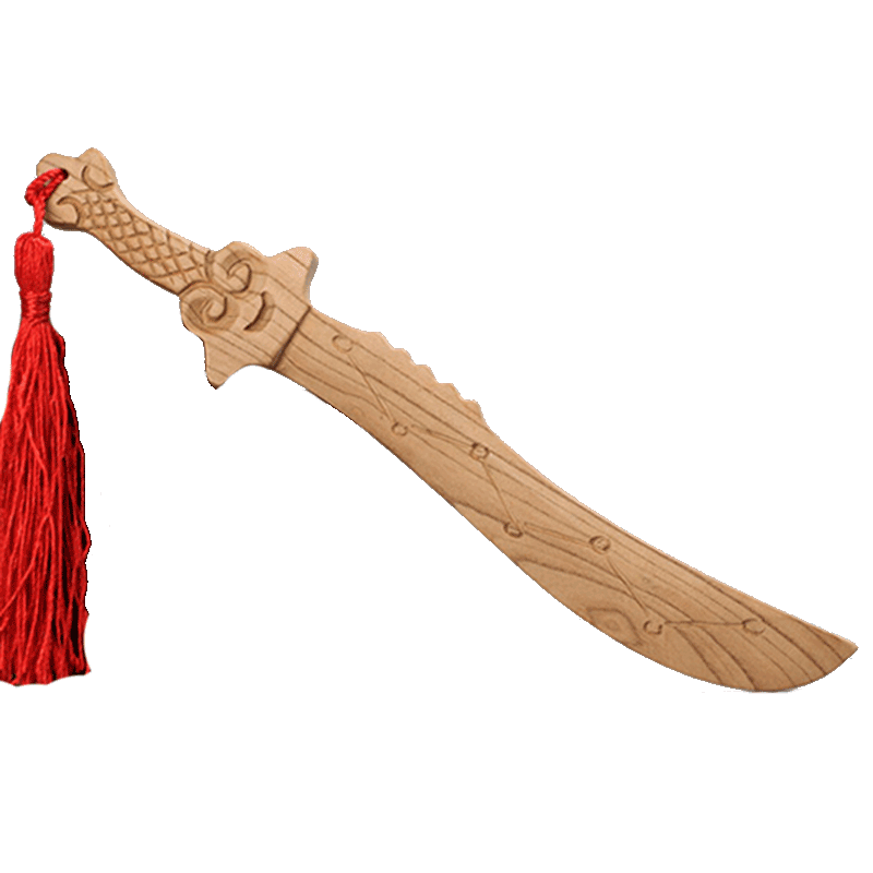 桃木挂件北斗七星木雕刀无环保一体原色小刀木雕