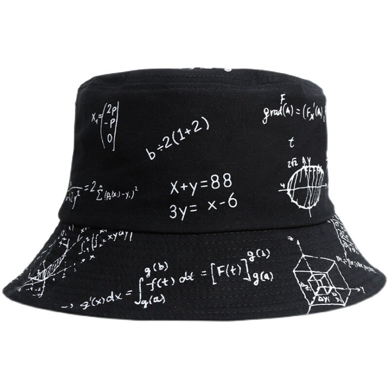 小众学生新款春夏夏日渔夫男女韩版潮百搭数学公式帽子