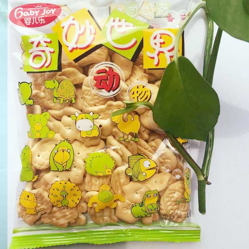 2袋200g宝宝零食动物奇趣饼干
