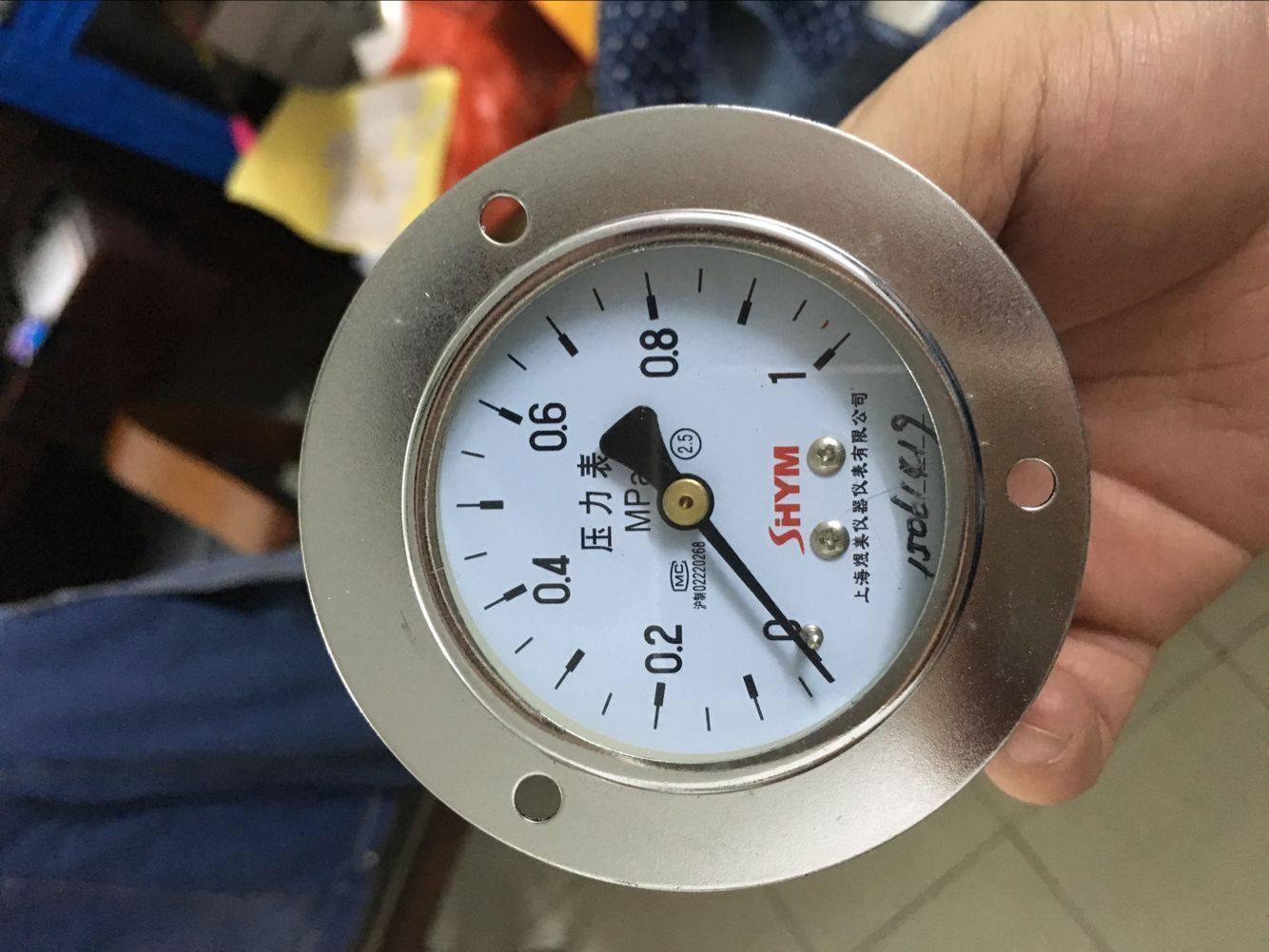 压力表y60zt0-1mpa带边普通面板板式安装压力表