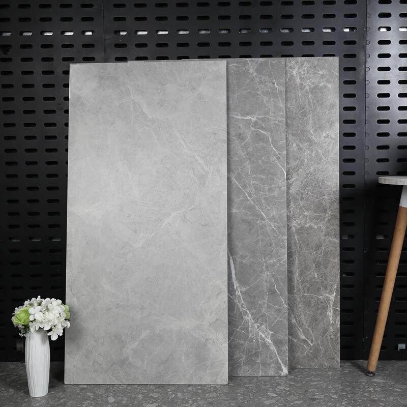 灰色柔光地砖600x1200大板全瓷通体精雕釉瓷砖商场酒店客厅地板砖