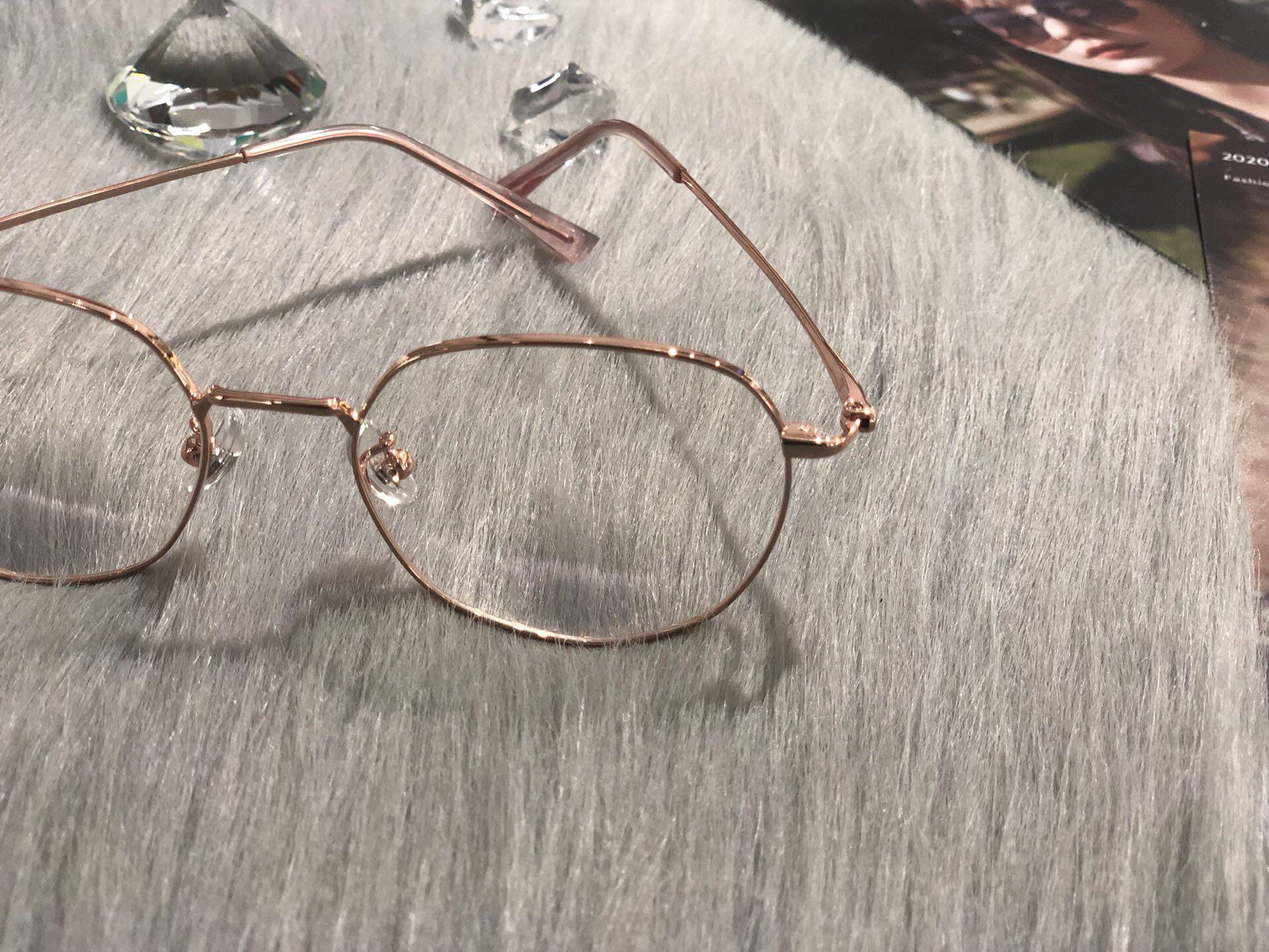 索菲玫瑰可配近视显瘦大脸半圆索菲亚金属镜框眼镜架