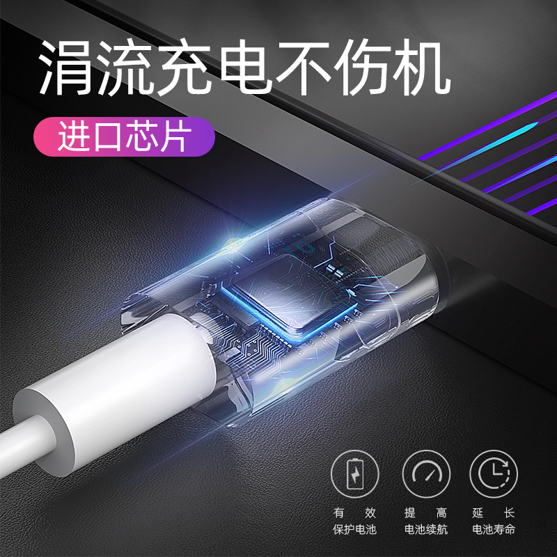 iPhone6s苹果数据线 iphone5s/6/7/8 ipad快充手机通用数据线苹果短闪充电线XS 7Plus加长冲电线正品 - 图1