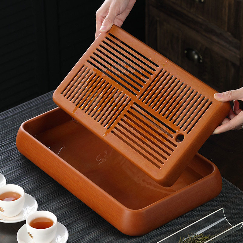 德国电木茶盘蓄水式小茶台素胚盛水茶海电胶木干泡功夫茶具茶托盘