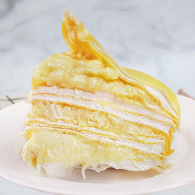 网红榴莲千层蛋糕奶油新鲜现做果肉甜品6寸新鲜生日蛋糕