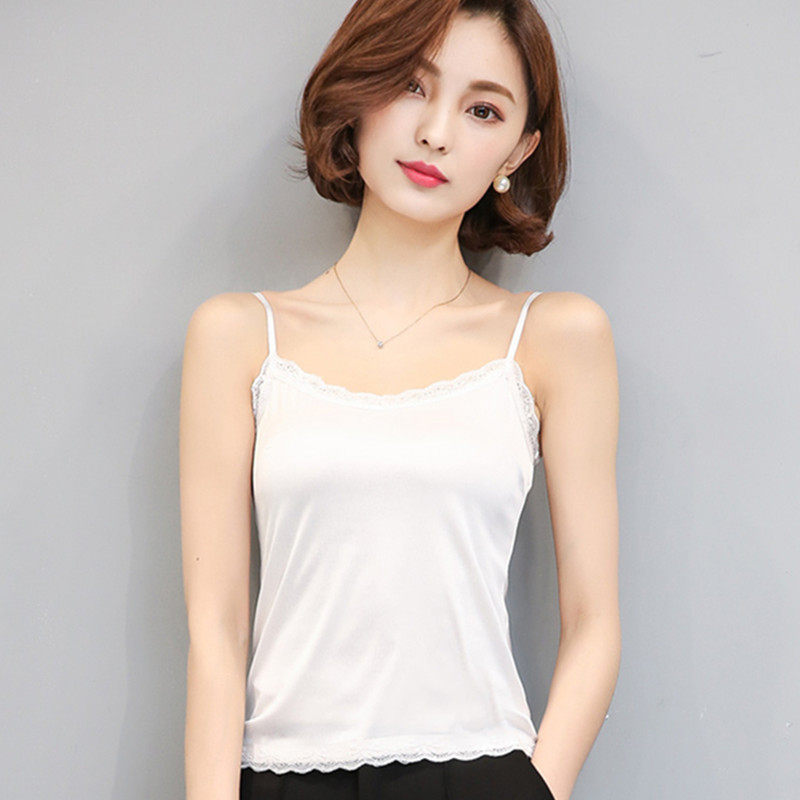 吊带大码内搭肩带女装打底露背背心宽松蕾丝背心吊带