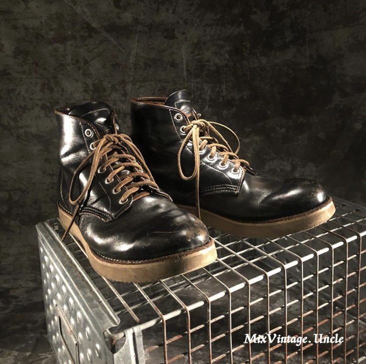 美国正品redwing9870犬标黑狗圆头红翼9874限定茶芯时装靴