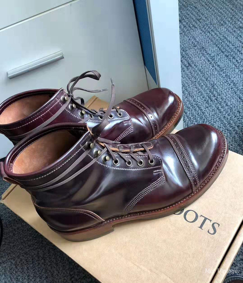 美国正品julianboots马臀皮8号色rrl黑武士短靴可选时装靴