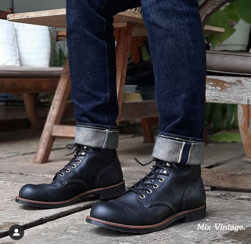 美国正品红翼8084伞兵redwing8114黑色圆头机车木屑时装靴