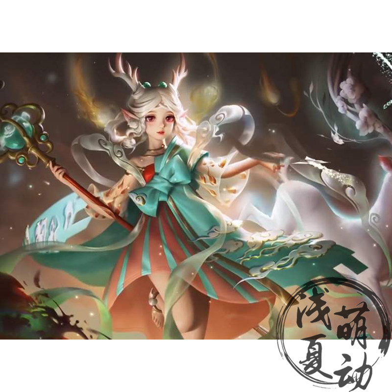 浅夏萌动王者荣耀鹿角头饰cosplay遇见神鹿头角cosplay配件