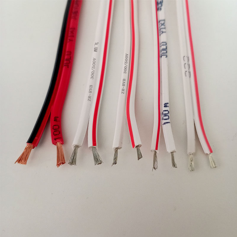 广告led灯箱发光穿孔电源线rvb2x05075双色线线连接线