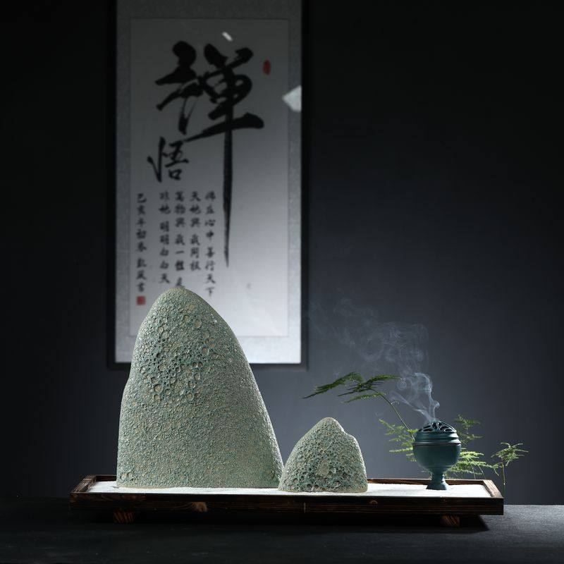 创意山水软装造景摆件中式室内沙盘日式式禅意摆件