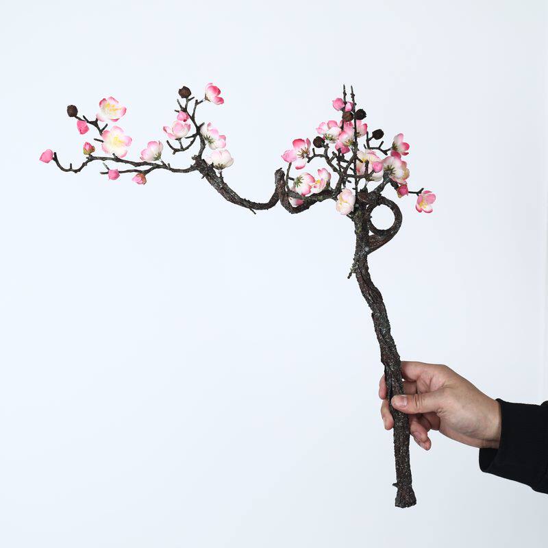 中式仿真花假梅花餐桌装饰家居花瓶插花落地仿真花