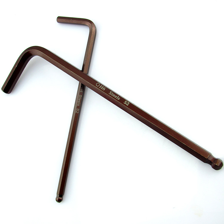 鹏工工具s2合金钢公制球头型六方六角扳手山地内六角扳手