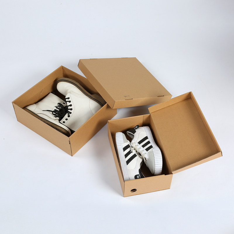 收纳加硬翻盖鞋盒牛皮纸鞋子纸盒盒子天地地盖鞋盒