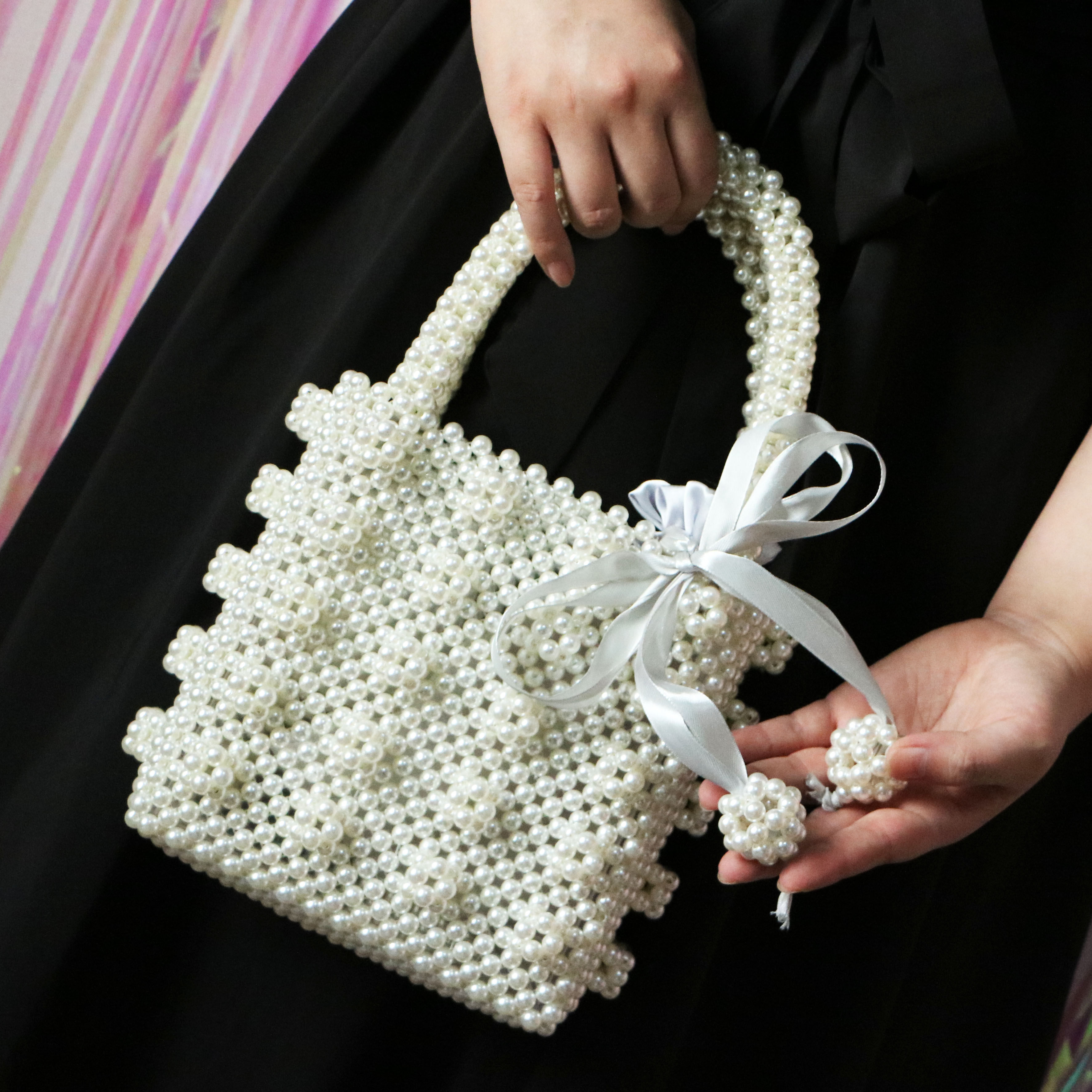 手工diy串珠小众珍珠包包女手提斜挎包韩版沙滩其他diy饰品配件