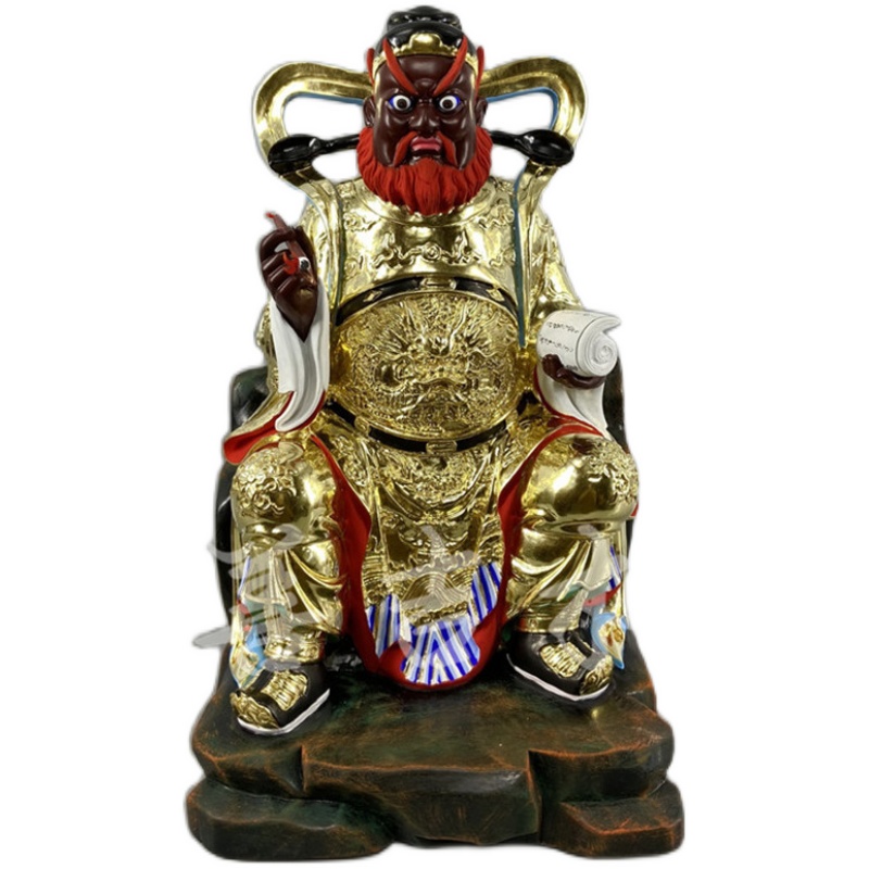 木雕神像元帅雷神雷部辛将军香樟樟木手工锦雕木雕