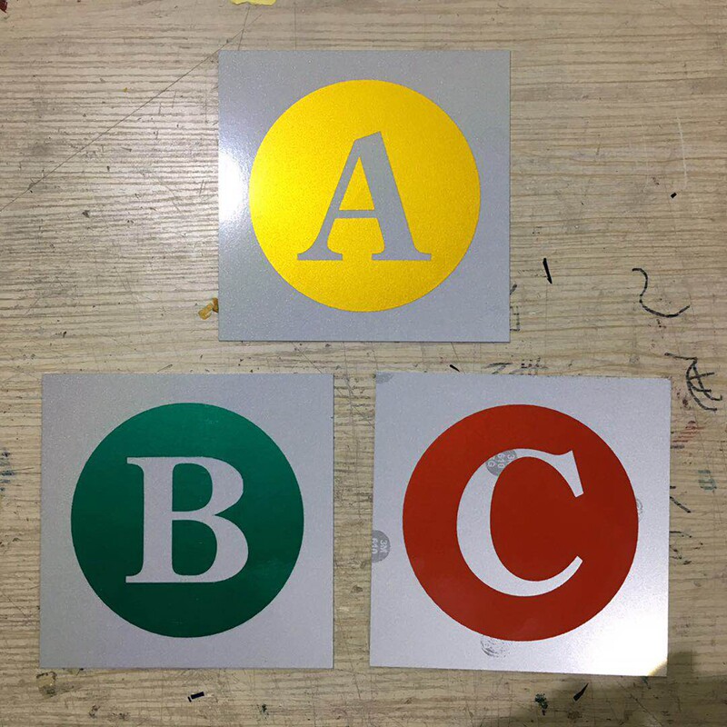 电力安全标识牌不锈钢警示牌铝反光相序牌abc线路标示牌塑料定制