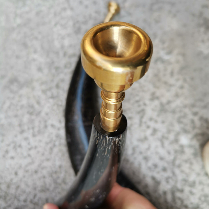 天然水牛角牛角号号角手工制大号吹号表演道具民族其他特色工艺品