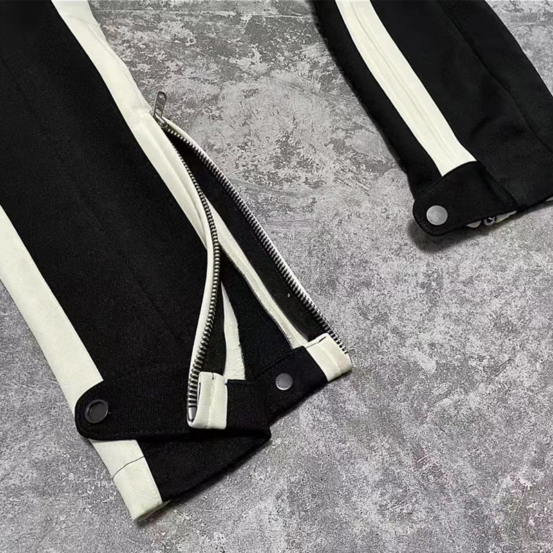 fearofgod5th裤王黑白条纹休闲裤裤脚搭扣休闲裤