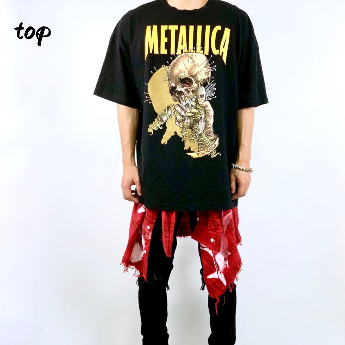 metallica骷髅vintagejerrylorenzo频繁驾驭t恤