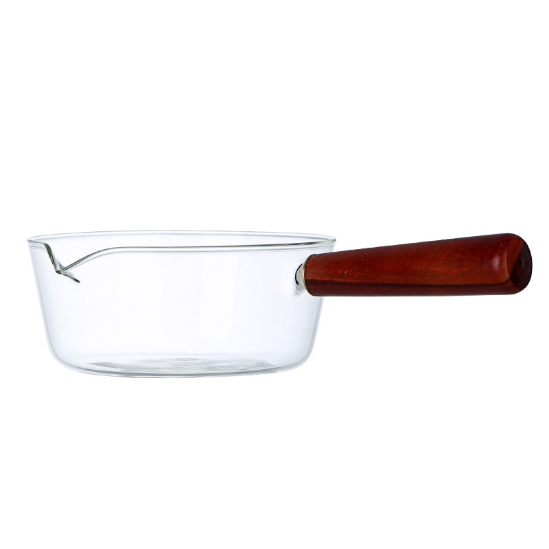 日式透明明高硼硅玻璃奶锅辅食锅煮面锅耐高温奶锅