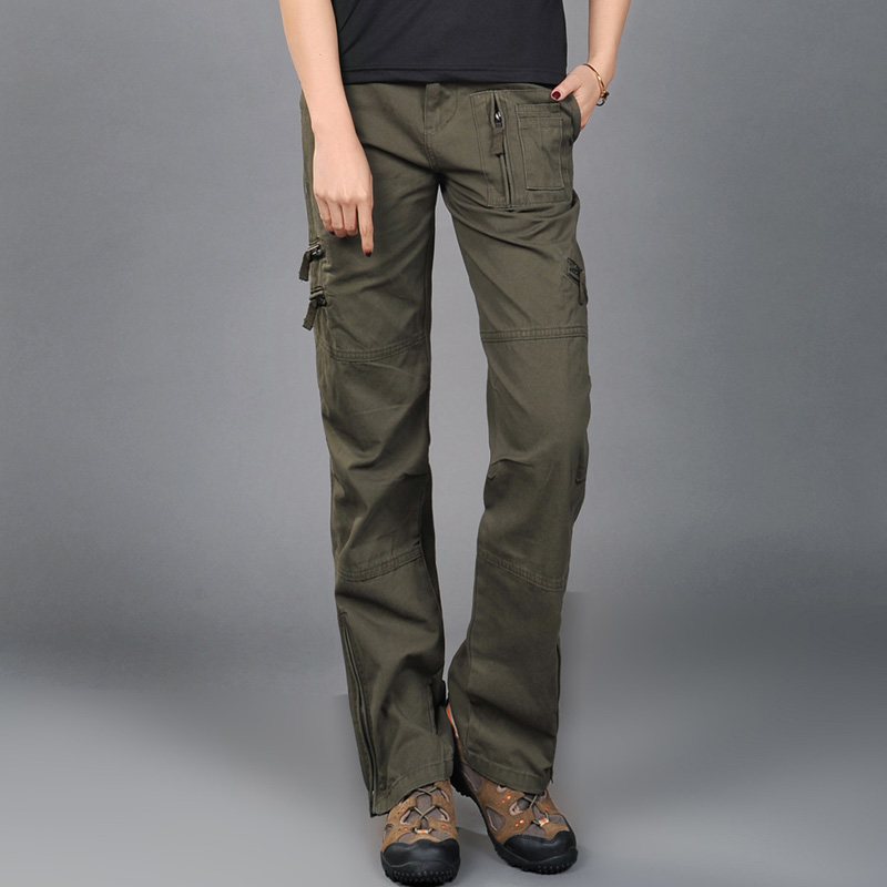 同盟军户外军迷工装长裤水兵舞女款修身多口袋登山休闲裤女长裤