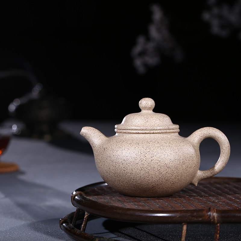 宜兴原矿莲子段泥麻子白麻子茶壶宜兴紫砂泡茶家用茶壶