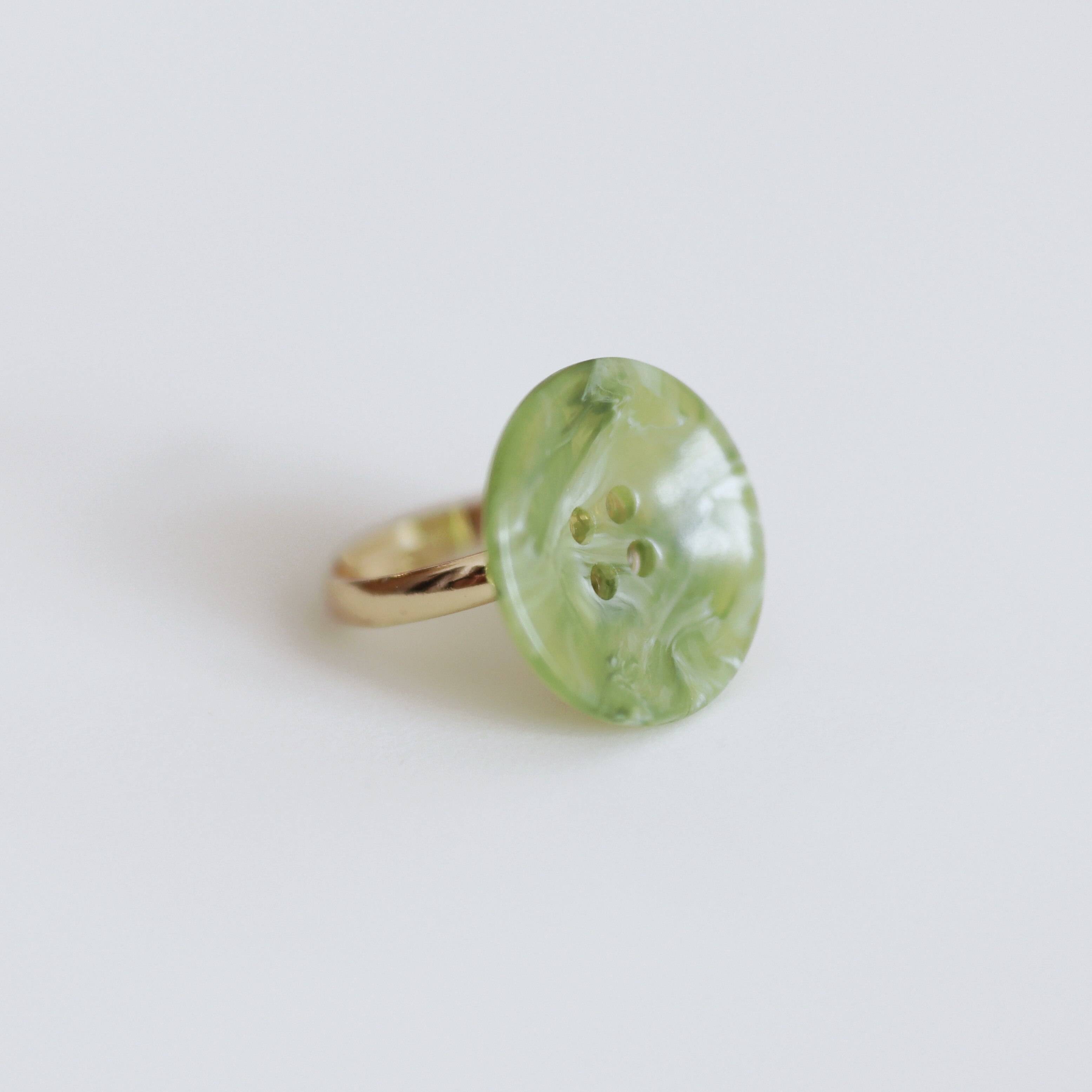 小众戒指食指纽扣调节众可日系文艺冷淡简约戒指