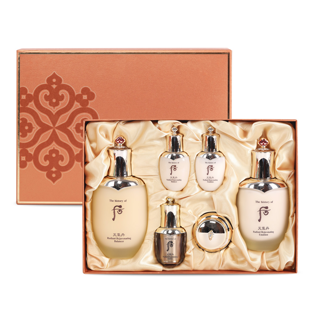 韩国正品whoo天气丹华献水乳两件件套企划抗皱面部护理套装