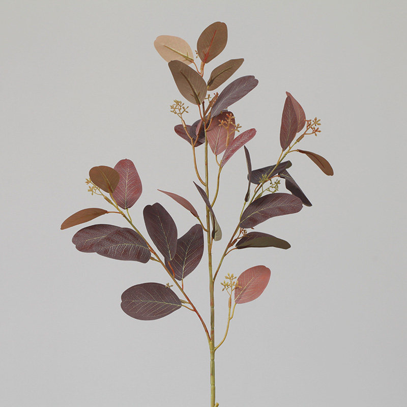北欧尤加利树叶桉树秋色叶秋色色系气质兰迪莫兰仿真花