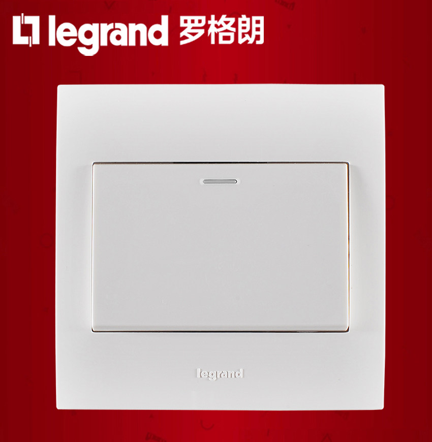 tcl罗格朗开关插座仕界系列单开双一开双控开关面板多控开关