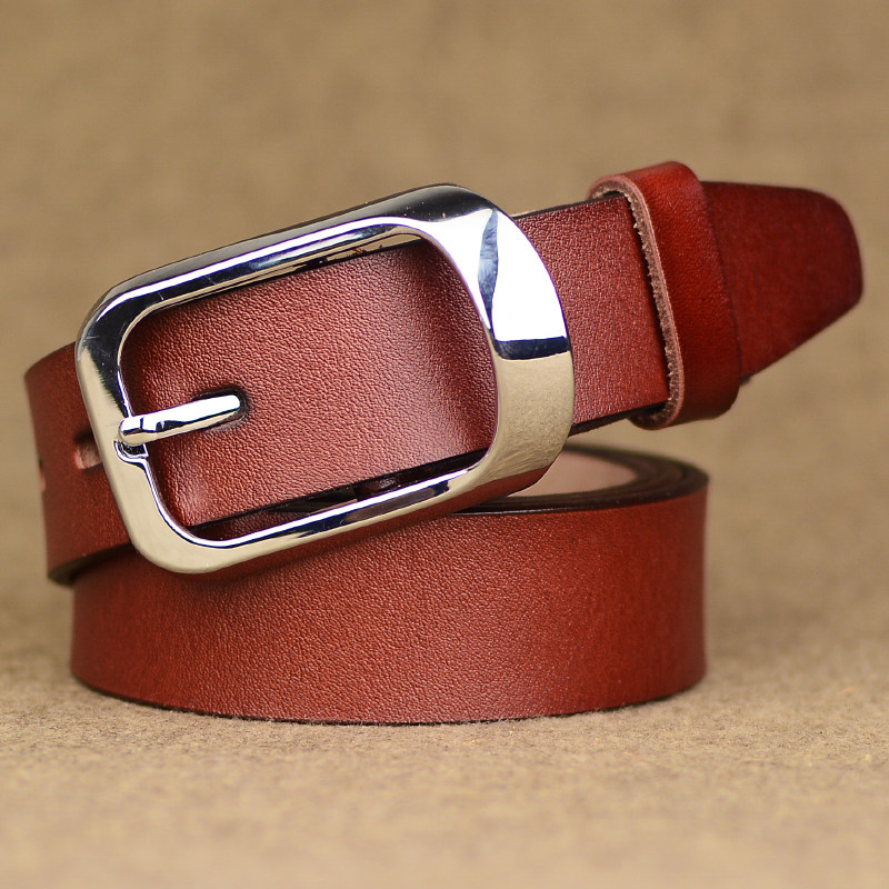 腰带牛皮女款百搭针扣真皮皮宽皮带韩版休闲腰带