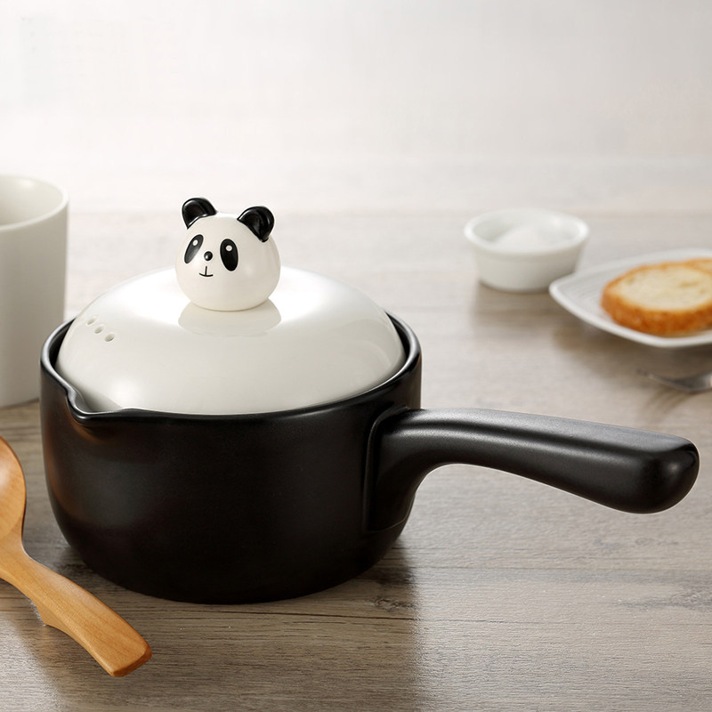 创意韩式奶锅迷你牛奶陶瓷小锅煮面锅单柄砂锅奶锅