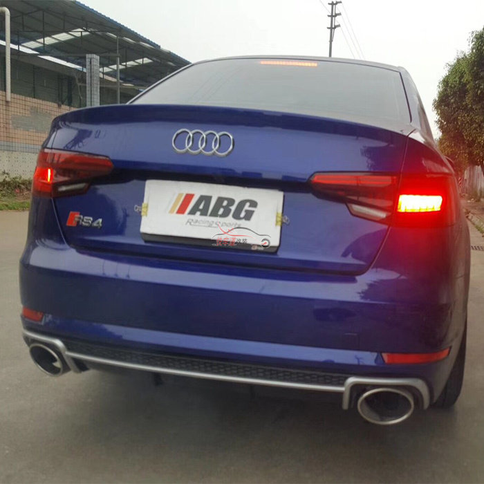 abg奥迪a4la5b9改装排气管头段不锈钢芭蕉排气管