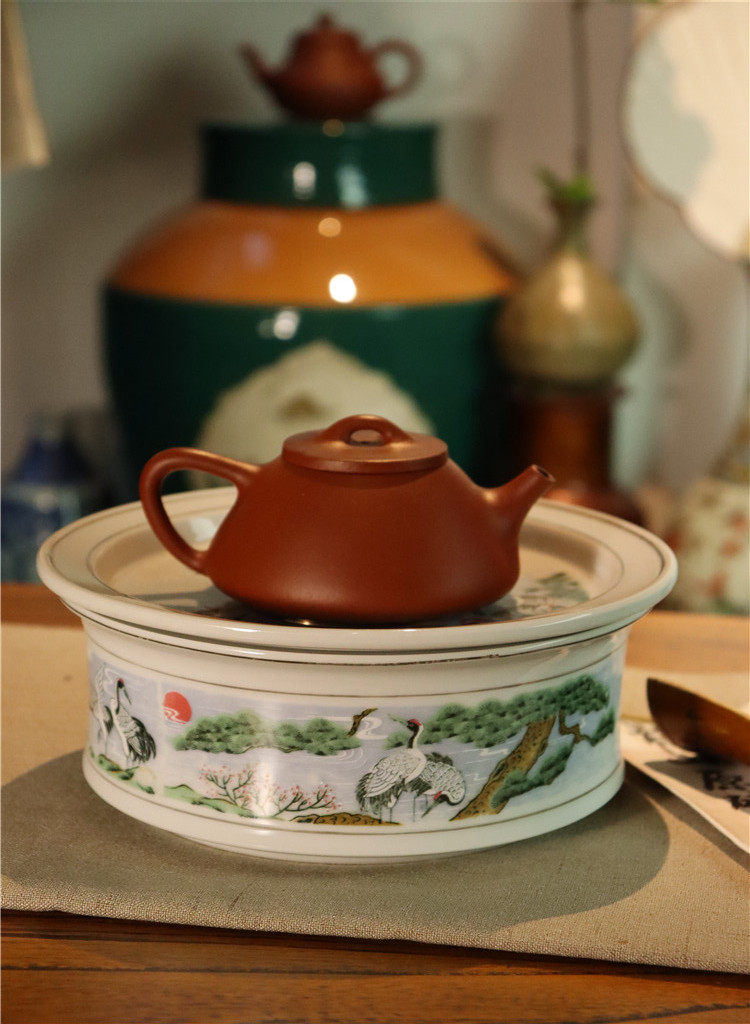 潮州九十年代松鹤老茶船潮汕传统茶盘功夫功夫茶茶具茶盘