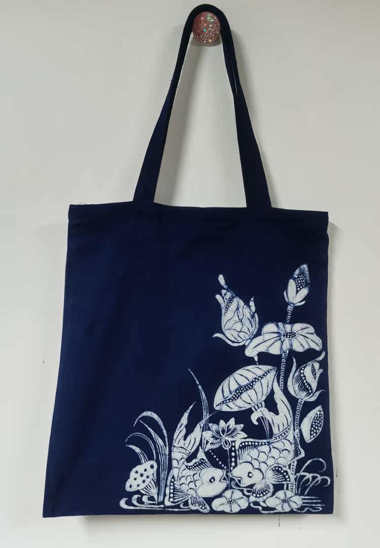 贵州丹寨苗族蜡染围巾定制冬款厚棉非遗礼物苗族蜡染