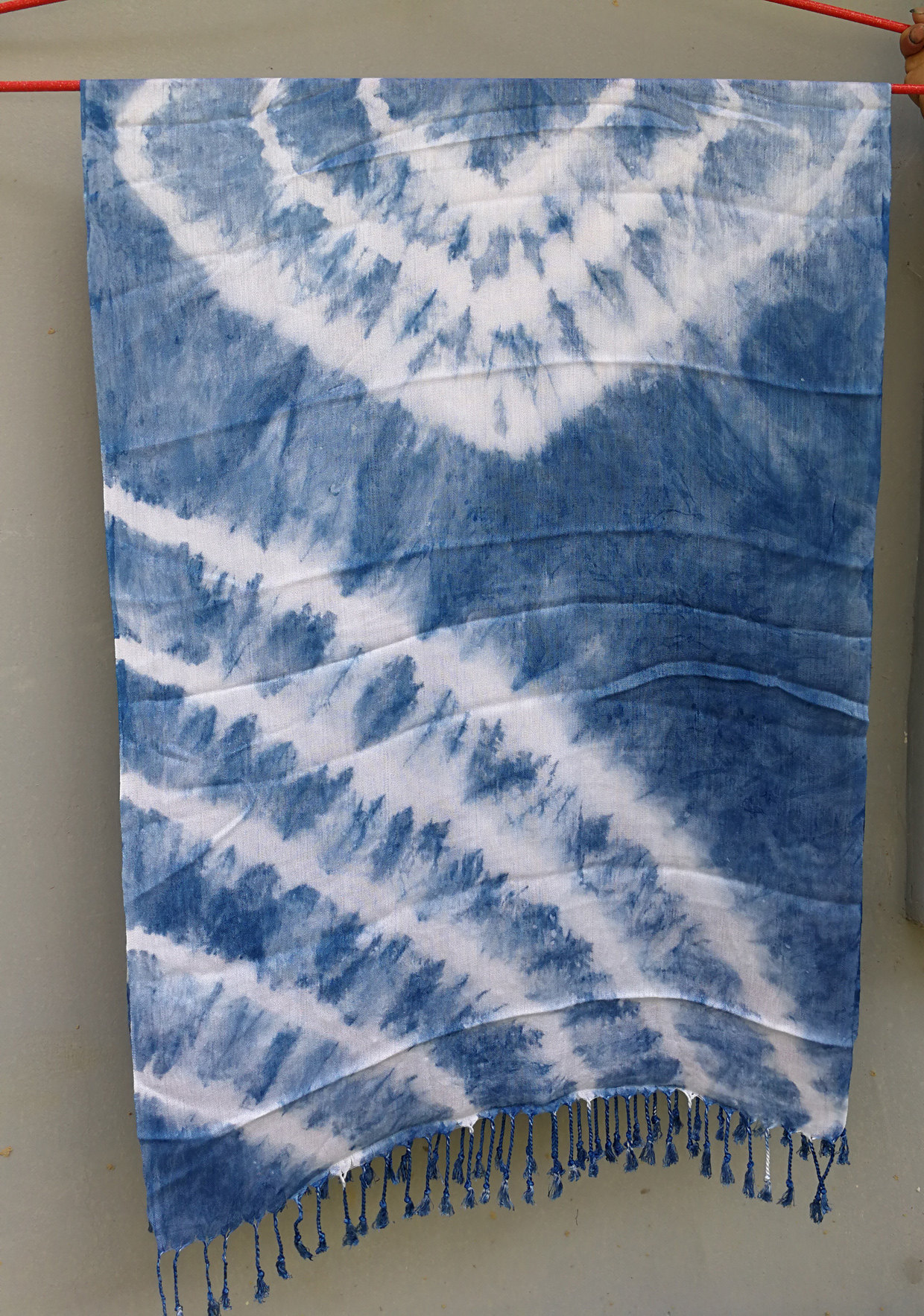 扎染贵州围巾定制板蓝根蓝染植物加工各种蜡染苗族蜡染