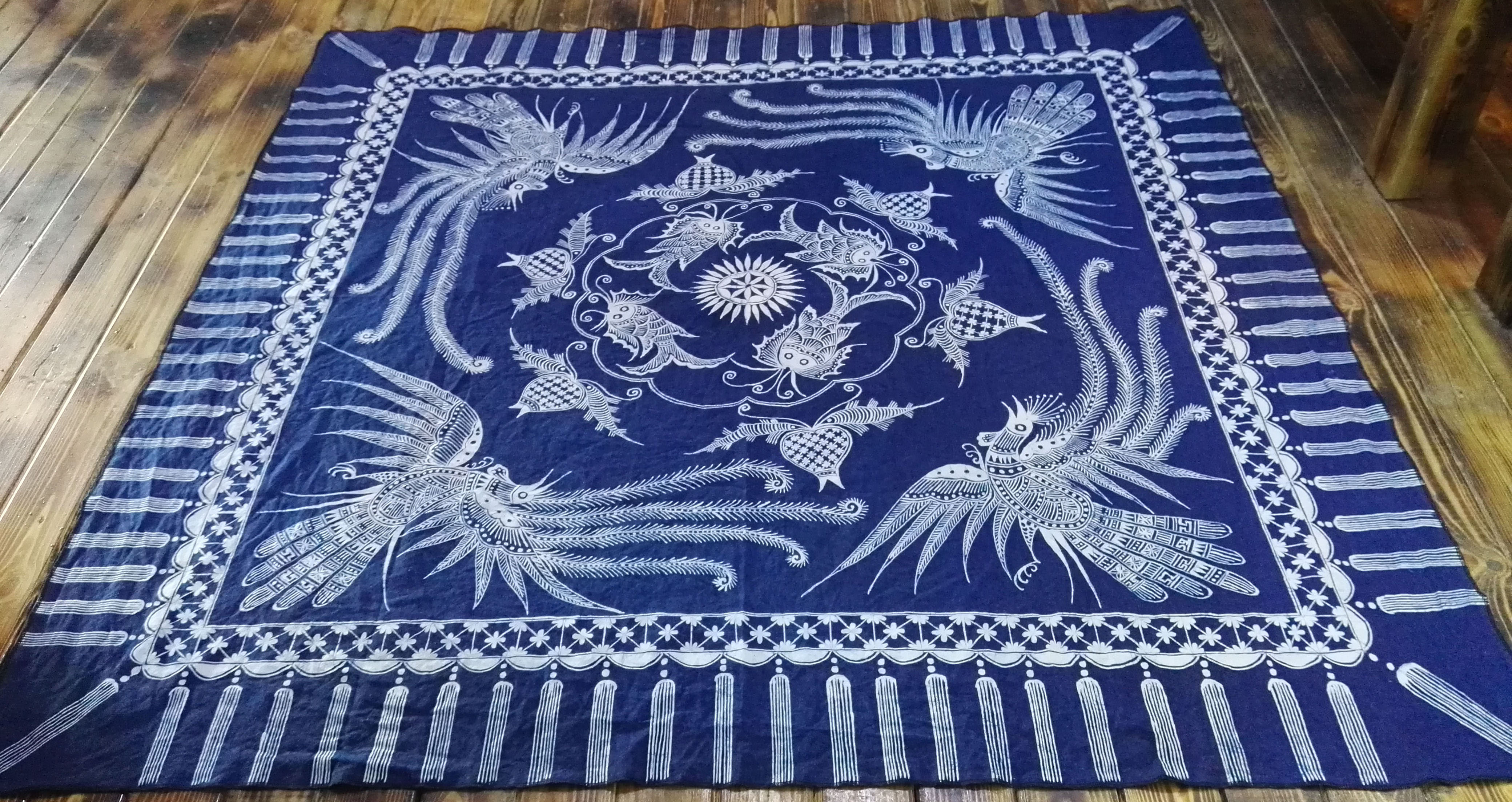 蜡染丹寨桌布苗族技艺贵州礼品定制各种作品苗族蜡染