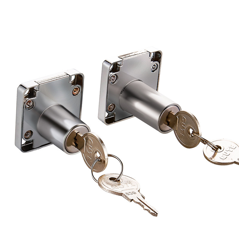 固特五金抽屉锁办公桌文件柜锁家具衣柜柜门柜子锁 加长柜台柜锁