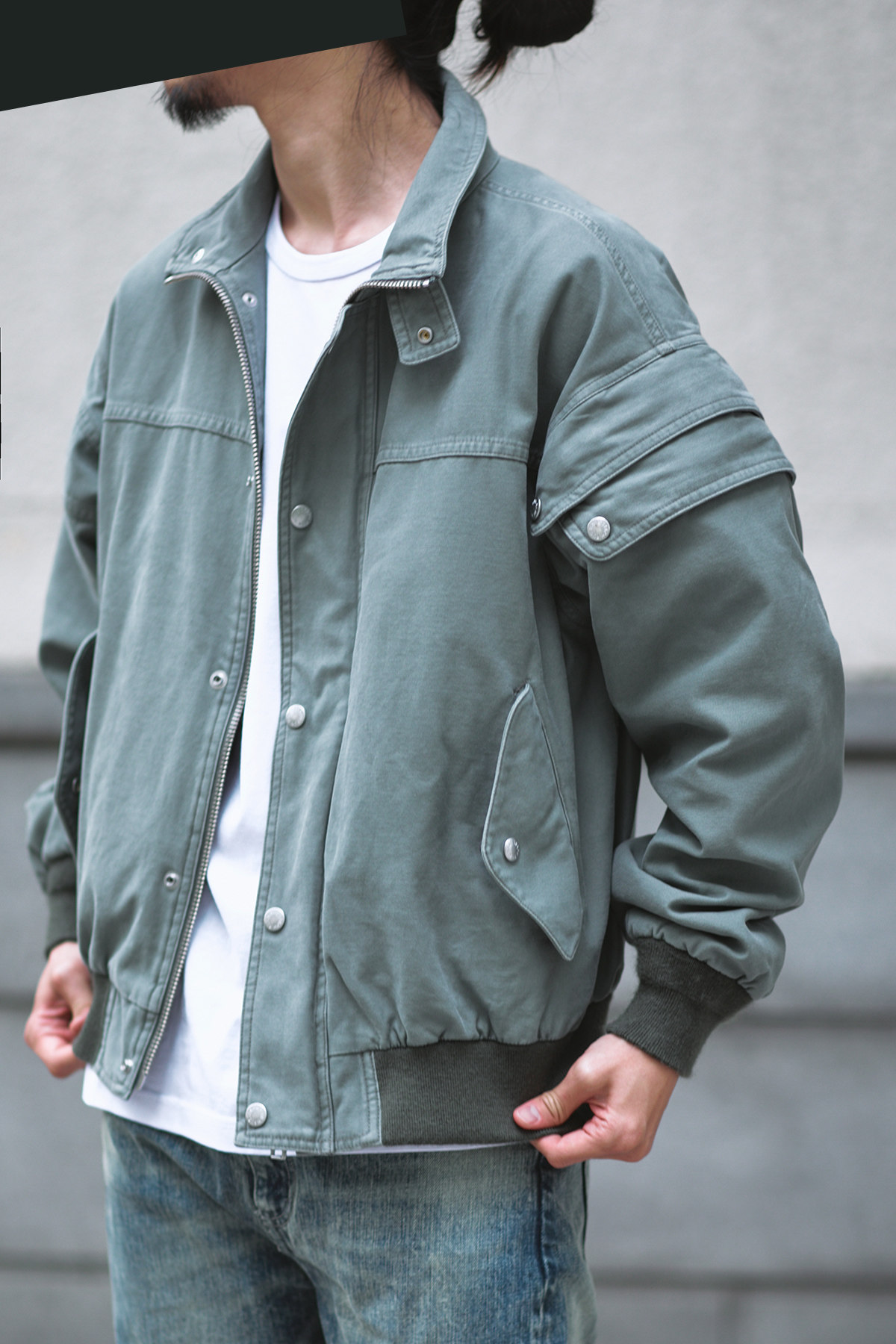 staph老芬日本面料军事风多袋宽松工装防风夹克夹克