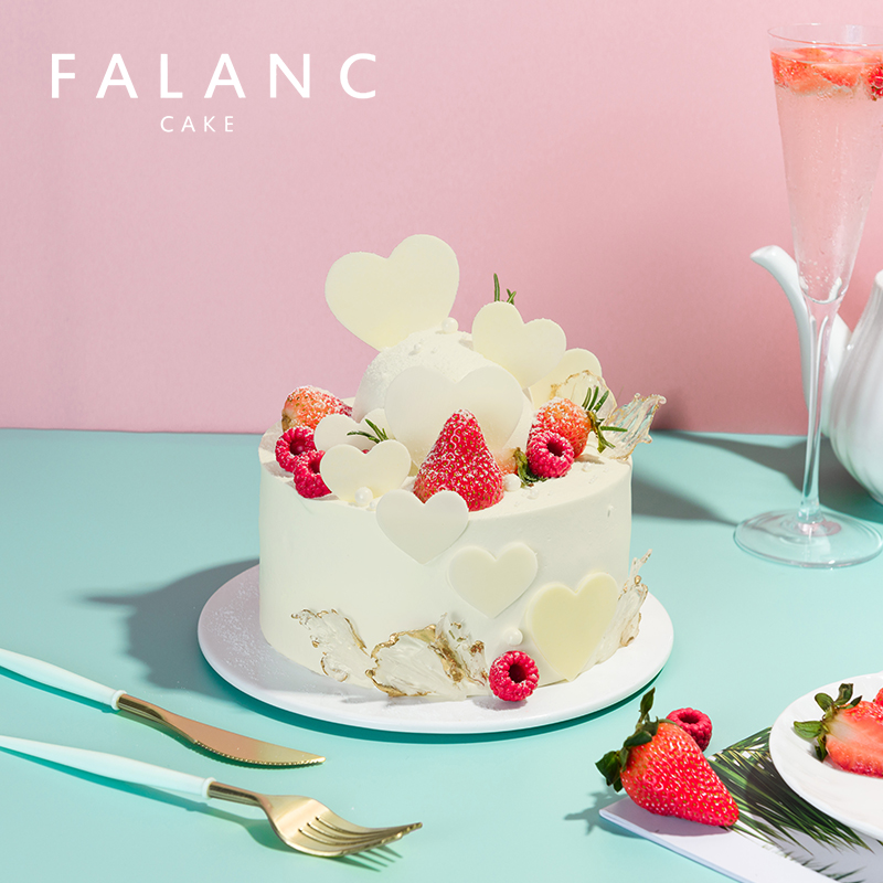 网红处女座丝绒草莓星座生日蛋糕北京上海杭州广州新鲜生日蛋糕