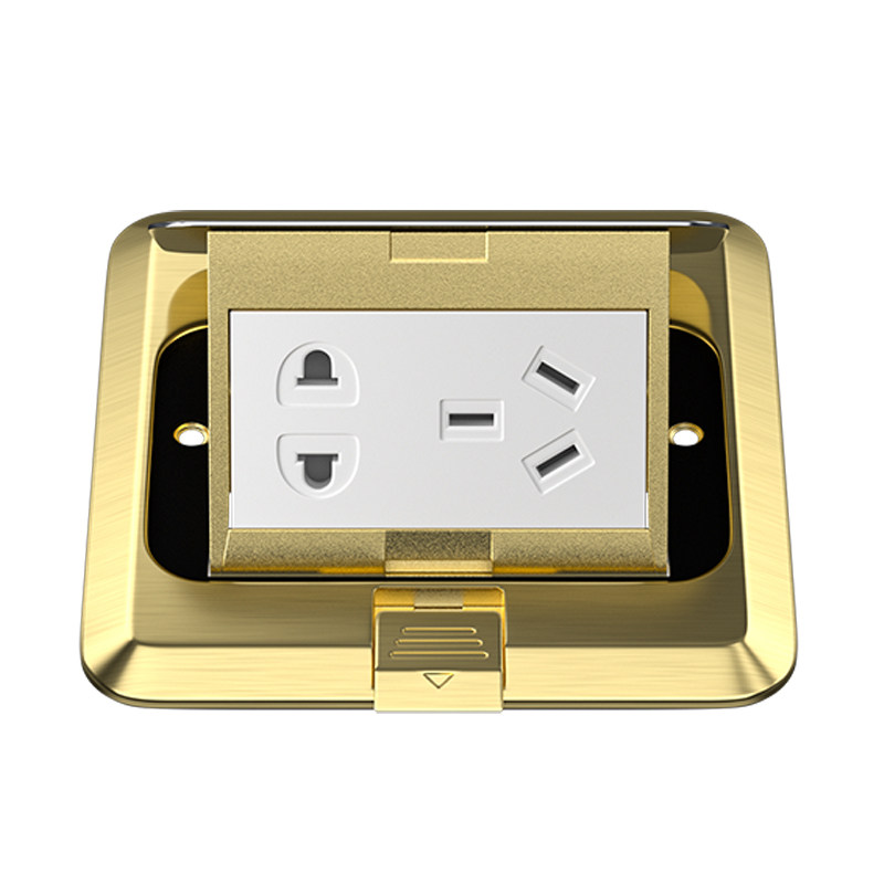 梅兰全铜阻尼防水地面插座五孔慢弹起地插家用地板插座-图4