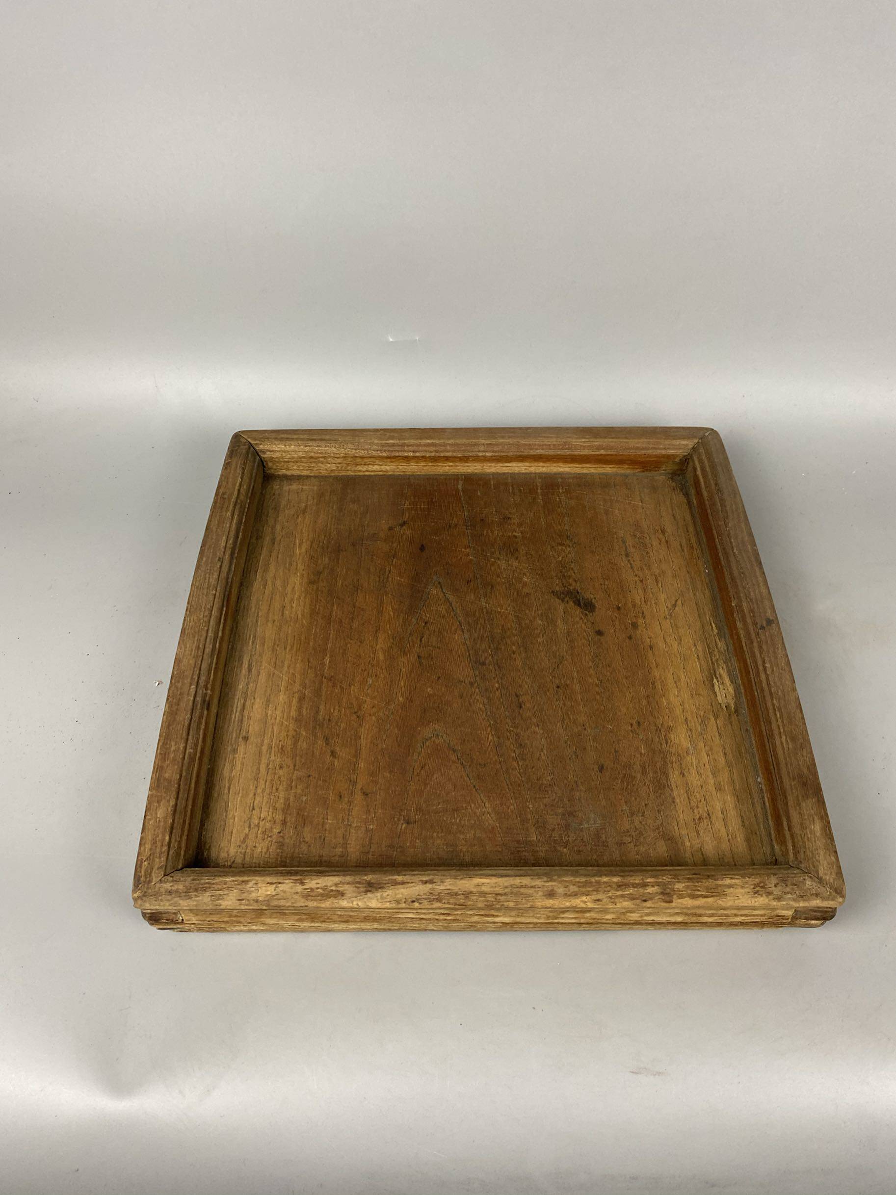 清代榉木素面盘子茶盘文玩盘古玩古董收藏中式通花板